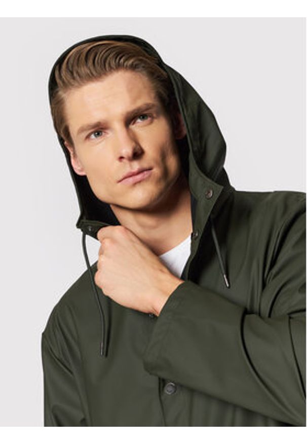 Rains Kurtka przeciwdeszczowa Unisex 12010 Zielony Regular Fit. Kolor: zielony. Materiał: syntetyk