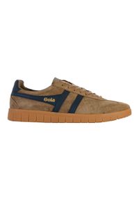 Buty do chodzenia męskie Gola Hurricane Suede. Zapięcie: sznurówki. Kolor: niebieski, wielokolorowy. Materiał: materiał, skóra, syntetyk. Szerokość cholewki: normalna. Sport: turystyka piesza