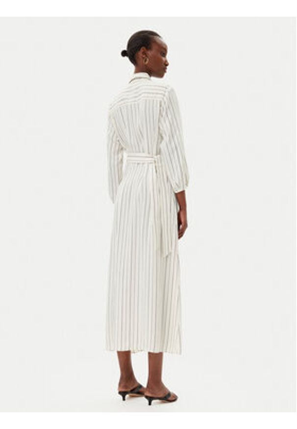 Marella Sukienka koszulowa Denis 2513221111200 Biały Regular Fit. Kolor: biały. Materiał: wiskoza. Typ sukienki: koszulowe