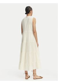 LOLA CASADEMUNT Sukienka letnia LS2616006 Kremowy Relaxed Fit. Kolor: kremowy. Materiał: bawełna. Sezon: lato #2