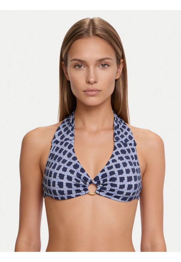 Seafolly Góra od bikini Marseille 31554MF301 Granatowy. Kolor: niebieski. Materiał: syntetyk