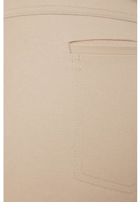 Pennyblack spodnie damskie kolor beżowy dopasowane medium waist. Kolor: beżowy