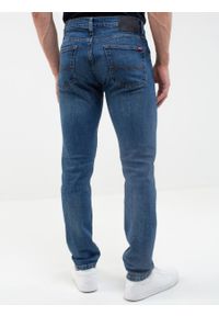 Big-Star - Spodnie jeans męskie Terry Slim 551. Stan: obniżony. Kolor: niebieski #5