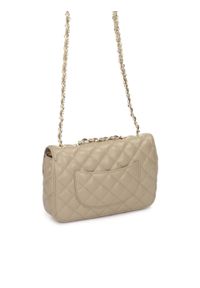 Kazar - Pikowana torebka w kolorze taupe. Wzór: aplikacja. Materiał: skórzane #4