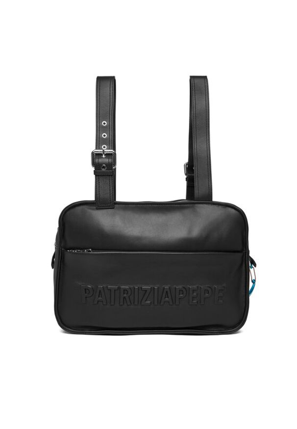 Patrizia Pepe Torebka 2B0125/L113F Czarny. Kolor: czarny. Materiał: skórzane