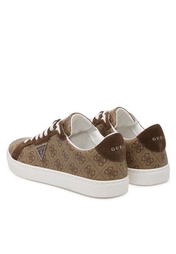 Guess Sneakersy FMTTO3 ELL12 Beżowy. Kolor: beżowy. Materiał: skóra