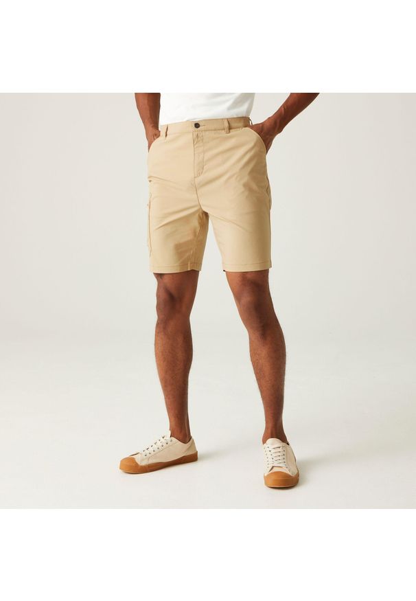 Regatta - Męskie spodenki Dalry Multi Pocket. Kolor: beżowy. Materiał: materiał
