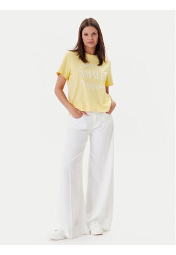 Vero Moda T-Shirt Sonna 10327143 Żółty Regular Fit. Kolor: żółty. Materiał: bawełna