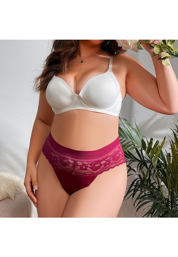 Intica - Figi z koronkowym pasem na co dzień i okazje Trautlind. Kolor: czarny. Materiał: koronka. Wzór: koronka