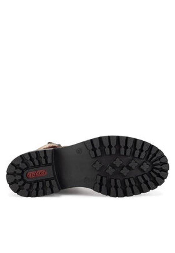 Rieker Botki 72608-24 Brązowy. Kolor: brązowy. Materiał: materiał