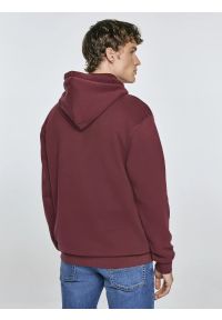Big-Star - Bluza męska z kapturem z haftem bordowa Adam 604. Typ kołnierza: kaptur. Kolor: czerwony. Materiał: dzianina. Wzór: haft #6