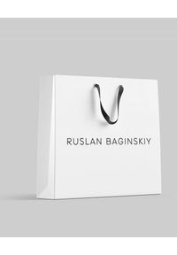 RUSLAN BAGINSKIY - Czarny bawełniany kaszkiet z monogramem. Kolor: czarny. Materiał: bawełna