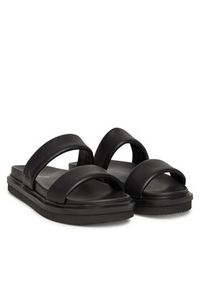 Calvin Klein Jeans Klapki Flat Molded Doublebar Sandal Lth YM0YM01226 Czarny. Kolor: czarny. Materiał: skóra #3
