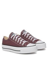 Converse Trampki Chuck Taylor All Star Lift Platform A10647C Bordowy. Kolor: czerwony. Materiał: materiał. Obcas: na platformie #5