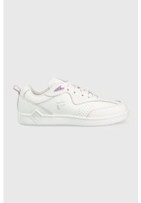 Fila sneakersy skórzane kolor biały. Nosek buta: okrągły. Zapięcie: sznurówki. Kolor: biały. Materiał: skóra