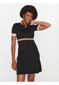 Sukienka dzianinowa Lacoste. Kolor: czarny. Materiał: dzianina #1