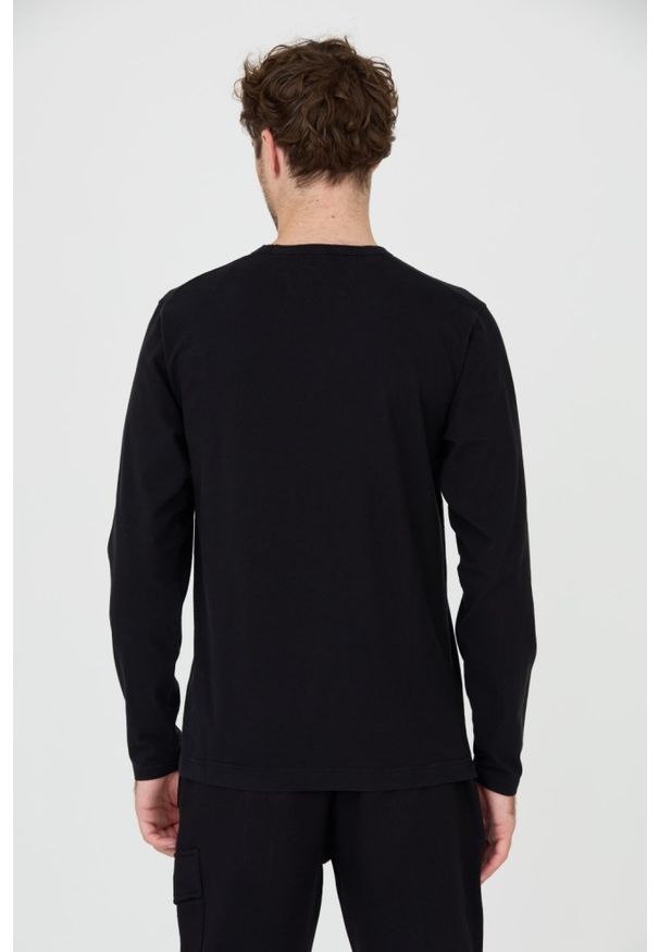 C.P. Company - C.P. COMPANY Czarny męski bawełniany longsleeve, Rozmiar XL. Kolor: czarny. Materiał: bawełna. Długość rękawa: długi rękaw