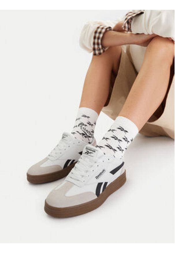 Reebok Sneakersy FORTE LOUNGER DOUBLE UP AR30255WWCX Biały. Kolor: biały. Materiał: skóra