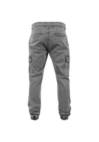 Urban Classics - Spodnie Męskie Twill Washed Cargo. Kolor: szary. Długość: długie