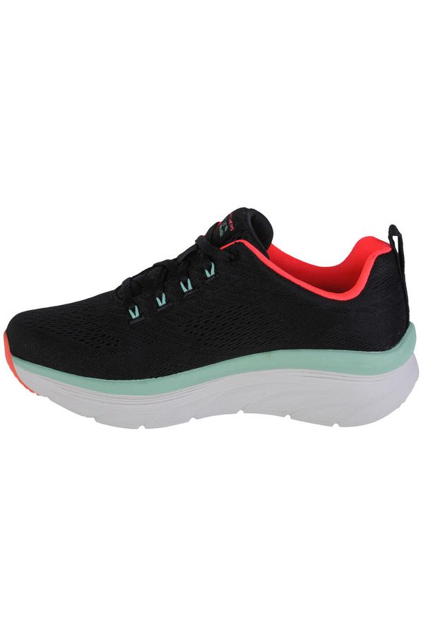 skechers - Buty sportowe Sneakersy damskie, Skechers D'Lux Walker - Fresh Finesse. Kolor: czerwony, wielokolorowy, czarny. Sport: turystyka piesza