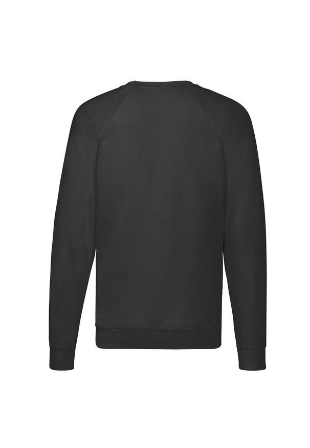 FRUIT OF THE LOOM - Lekka Raglanowa Bluza Unisex Dla Dorosłych. Kolor: czarny. Długość rękawa: raglanowy rękaw