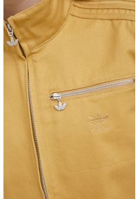 adidas Originals Bluza bawełniana HE4735 damska kolor żółty gładka. Okazja: na co dzień. Kolor: żółty. Materiał: bawełna. Wzór: gładki. Styl: casual #2