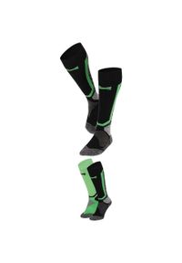 XTREME SOCKSWEAR - Skarpety snowboardowe Xtreme, 2 par, Multi Zielony. Kolor: zielony. Sport: snowboard