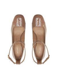 Stuart Weitzman Czółenka Eden Strap 85 SK086 Beżowy. Kolor: beżowy. Materiał: skóra, lakier