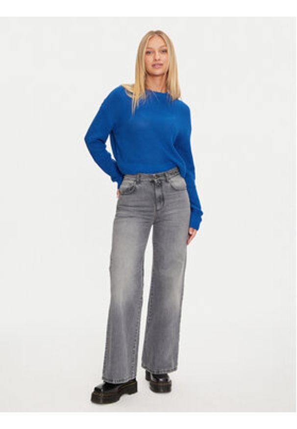 Noisy may - Noisy May Sweter Maysa 27021536 Niebieski Relaxed Fit. Kolor: niebieski. Materiał: bawełna, syntetyk