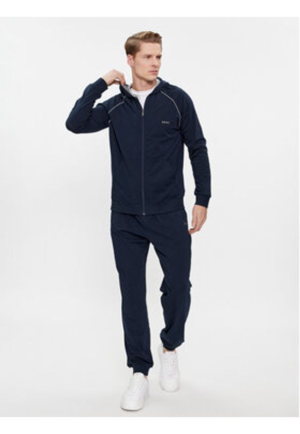 BOSS - Boss Bluza Mix&Match 50515392 Granatowy Regular Fit. Kolor: niebieski. Materiał: bawełna