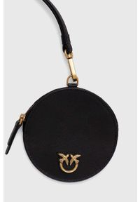 Pinko etui na karty skórzane kolor czarny. Kolor: czarny. Materiał: skóra #4