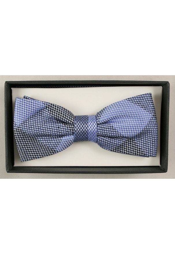 Modna Mucha Męska - Alties - Kolory: Popiel i Delikatny Fiolet. Wzór: kratka. Styl: sportowy, elegancki
