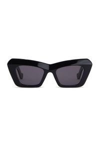 Loewe - LOEWE - Czarne okulary Cateye. Kolor: czarny. Wzór: aplikacja #3
