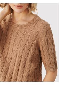 Part Two Sweter Orgesa 30306995 Brązowy Relaxed Fit. Kolor: brązowy. Materiał: bawełna #6