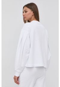 TwinSet - Twinset bluza damska kolor biały z aplikacją. Kolor: biały. Materiał: dzianina. Długość rękawa: długi rękaw. Długość: długie. Wzór: aplikacja