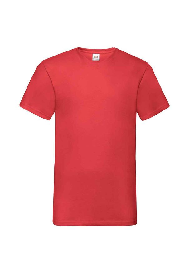 FRUIT OF THE LOOM - Koszulka Unisex Dla Dorosłych Z Dekoltem W Szpic. Kolor: czerwony