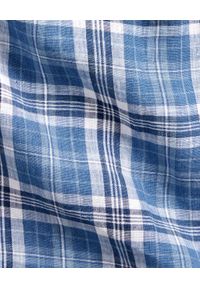 Ralph Lauren - RALPH LAUREN - Lniana koszula w kratę Classic Fit. Typ kołnierza: polo. Kolor: niebieski. Materiał: len. Długość rękawa: długi rękaw. Długość: długie #3