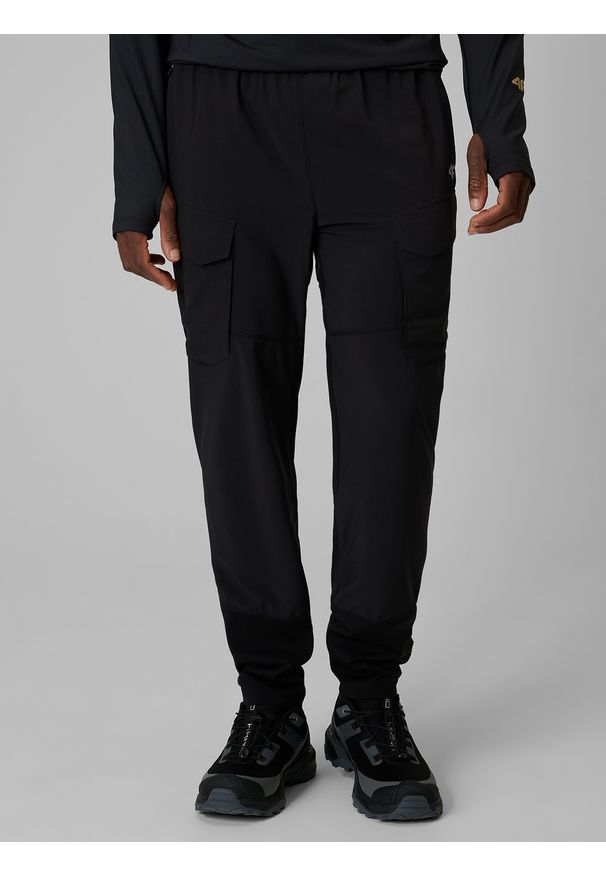 4f - 4F Spodnie trekkingowe szybkoschnące męskie - czarne M. Kolor: czarny. Materiał: tkanina, materiał. Długość: długie. Sport: turystyka piesza