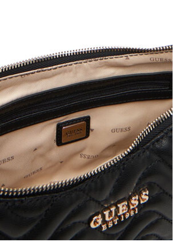 Guess Torebka Melisandra HWQG96 53180 Czarny. Kolor: czarny. Materiał: skórzane