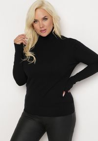 Born2be - Czarny Sweter z Golfem Sazerna. Typ kołnierza: golf. Kolor: czarny. Materiał: dzianina, wiskoza, tkanina. Długość rękawa: długi rękaw. Długość: długie. Wzór: gładki. Sezon: zima, jesień #7