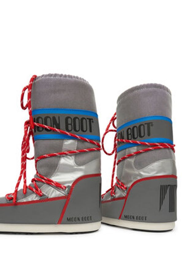 Moon Boot Śniegowce Mb Icon Space Racing 80D1403030 Szary. Kolor: szary. Materiał: materiał