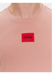 Hugo T-Shirt Diragolino212 50447978 Różowy Regular Fit. Kolor: różowy. Materiał: bawełna #6