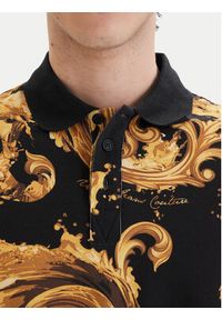 Versace Jeans Couture Polo 80GAG6S0 JS549 Czarny Regular Fit. Typ kołnierza: polo. Kolor: czarny. Materiał: bawełna #2