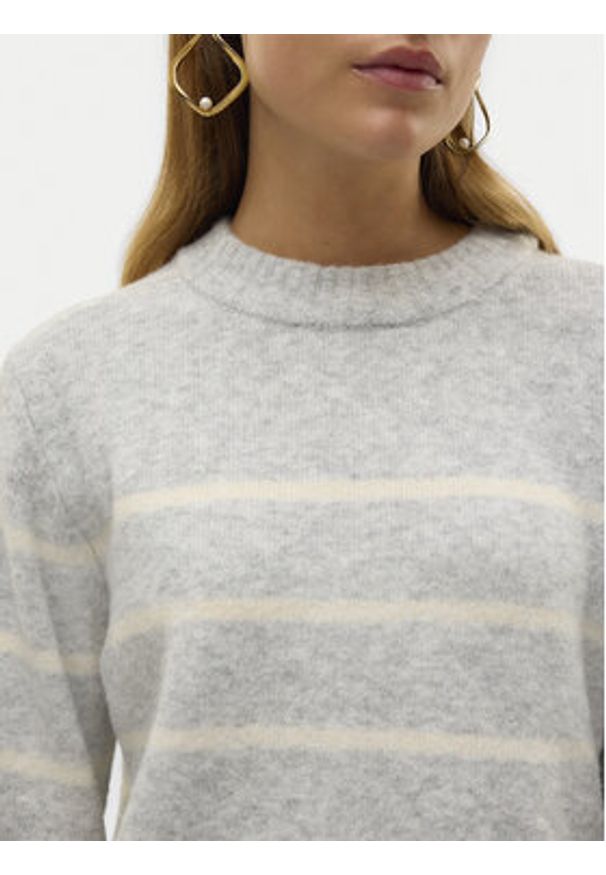 Vero Moda Sweter Flawless 10320487 Szary Loose Fit. Kolor: szary. Materiał: syntetyk