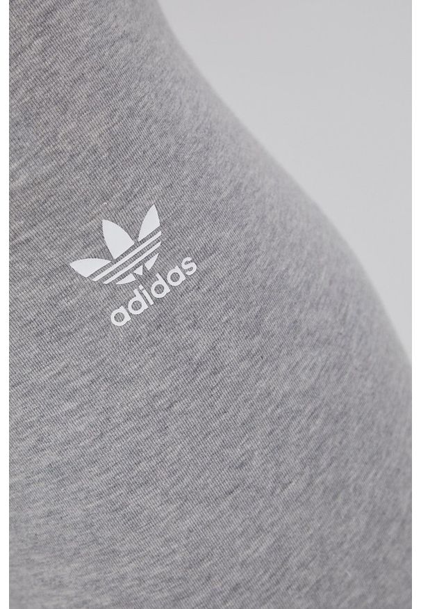 adidas Originals Legginsy Adicolor damskie kolor szary melanżowe. Kolor: szary. Materiał: dzianina, bawełna. Wzór: melanż