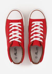 Born2be - Czerwone Klasyczne Trampki z Kauczukowym Noskiem Olithethis. Okazja: na co dzień. Kolor: czerwony. Materiał: kauczuk. Styl: klasyczny #4