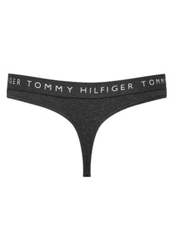 TOMMY HILFIGER - Tommy Hilfiger Stringi UW0UW06227 Szary. Kolor: szary. Materiał: bawełna