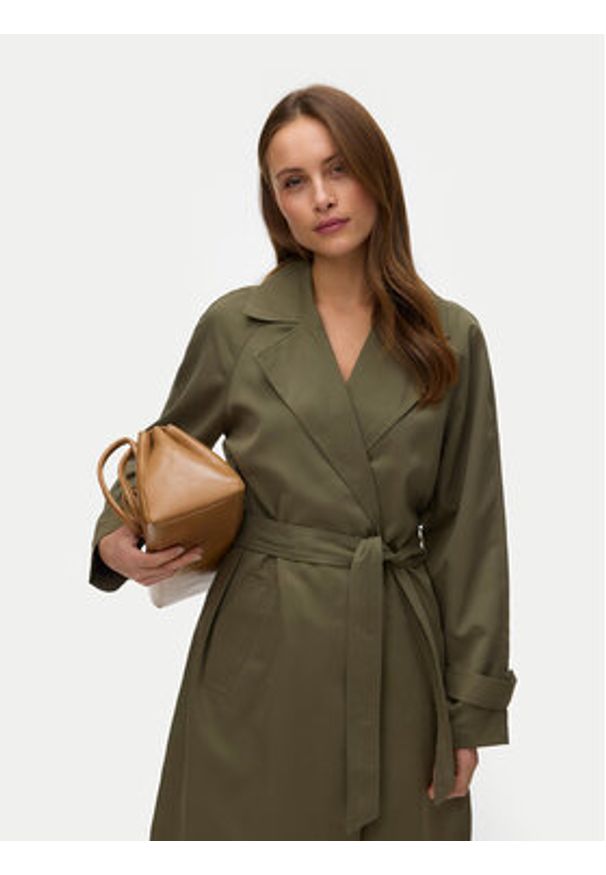 Vero Moda Trencz Lou 10257581 Zielony Regular Fit. Kolor: zielony. Materiał: syntetyk