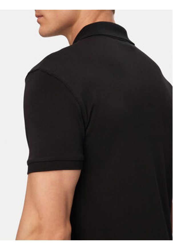Calvin Klein Polo LV04LE255G Czarny Slim Fit. Typ kołnierza: polo. Kolor: czarny. Materiał: bawełna