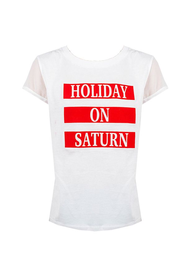 Patrizia Pepe T-Shirt | 2J2218 A4XM | Kobieta | Biały. Kolor: biały. Materiał: bawełna. Długość rękawa: krótki rękaw. Długość: krótkie. Wzór: nadruk